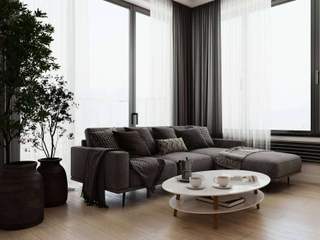 Дизайн и ремонт квартиры в ЖК «Джаз» — Компромиссное решение, Вира-АртСтрой Вира-АртСтрой Living room