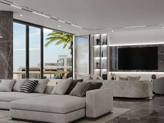 Living Room Interior Design in Modern Style Concept , Luxury Antonovich Design Luxury Antonovich Design Modern Living Room