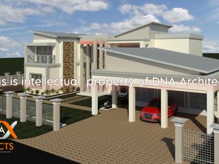 2D Drawings To 3D Renderings, DNA Architects SA DNA Architects SA منزل عائلي صغير