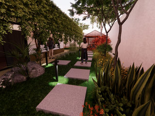 Backyard Landscape Design, FLA Design Studio FLA Design Studio Halaman depan