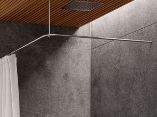 Hochwertige Duschvorhangstangen aus Edelstahl, PHOS Design GmbH PHOS Design GmbH Modern bathroom