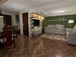 AMBIENTE INTEGRAL SALA COMEDOR , UTILL.ARQUITECTURA UTILL.ARQUITECTURA Eclectic style living room