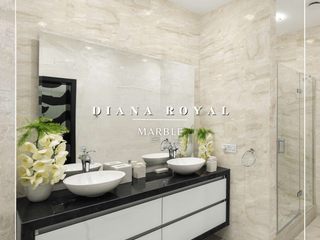 Diana Royal Marble, Fade Marble & Travertine Fade Marble & Travertine Kamar Mandi Modern