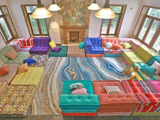 Versatile Custom Mobile Mah Jong Modular Sofa Couch (outdoor option available), Lila & Lin Lila & Lin Living room Multicolored