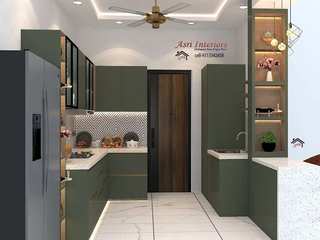 Modular Kitchen Design (Grey Color Theme) for a Client in Delhi , Asri Interiors Asri Interiors Cocinas equipadas