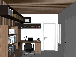Escritório JC, Janela Arquitetura Janela Arquitetura Modern Study Room and Home Office