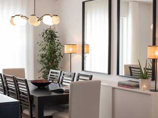 Black and White dinning room, Atelier FPL Interior Design Atelier FPL Interior Design غرفة السفرة