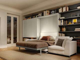 Exklusives Wohnzimmer mit Multifunktionsmöbel, Livarea Livarea Salones de estilo minimalista Aglomerado