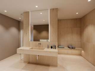 Badplanung Darmstadt, SW retail + interior Design SW retail + interior Design Mediterranean style bathrooms