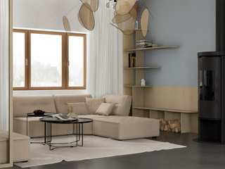 Aménagement d'une maison de ville à Lyon 5, Tiffany FAYOLLE Tiffany FAYOLLE Modern living room