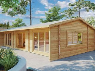 Log Cabin with Two Bedrooms Holiday S2 / 70 mm / 12 x 6 m / 70m2, Summerhouse24 Summerhouse24 木造住宅