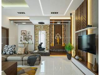 Find Your Style: Living Room Interior Inspiration, Monnaie Interiors Pvt Ltd Monnaie Interiors Pvt Ltd Moderne woonkamers