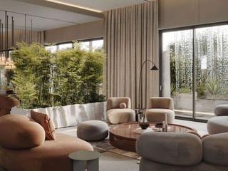 Complete Project Execution for Modern Villa Interiors, Luxury Antonovich Design Luxury Antonovich Design Modern Living Room