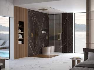 Doccia Doppio Servizio, SILVERPLAT SILVERPLAT 現代浴室設計點子、靈感&圖片