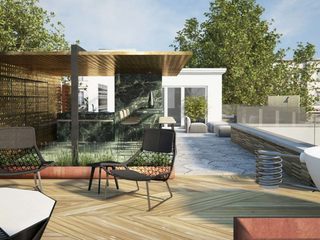 Terasse S, destilat Design Studio GmbH destilat Design Studio GmbH Mediterranean style balcony, veranda & terrace