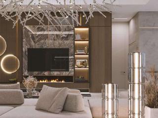 Elevating Modern Luxury: Antonovich Group's Living Room Interior Design and Furniture Solution, Luxury Antonovich Design Luxury Antonovich Design Modern Living Room