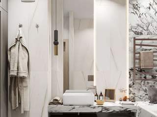 Санузел с местом для кошки, DesignNika DesignNika Ванная комната в стиле минимализм