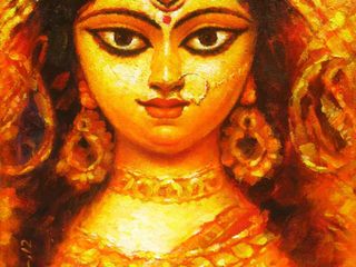 Buy this painting "Durga 1" by Artist Tapas Sardar, Indian Art Ideas Indian Art Ideas 度假別墅
