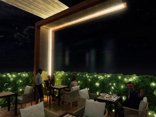 La Gioia Restaurant outdoor تصميم خارجي مطعم لا جيويا, Draw your home إرسم بيتك Draw your home إرسم بيتك Ticari alanlar