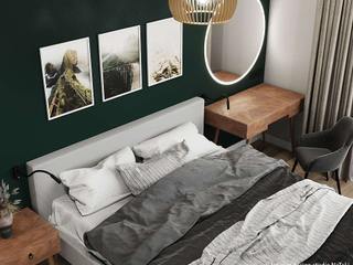 Спальная комната в Скандинавском стиле, Студия дизайна Натали Студия дизайна Натали Hauptschlafzimmer