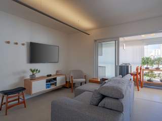 Apartamento minimalista, Tikkanen arquitetura Tikkanen arquitetura Weitere Zimmer