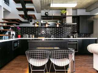 Sala e cozinha apartamento Curitiba- Brasil, Mariana Von Kruger Mariana Von Kruger Lebih banyak kamar