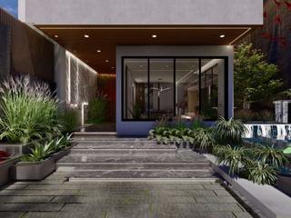 Luxury Tree courtyard house , Rhythm And Emphasis Design Studio Rhythm And Emphasis Design Studio Bungalow