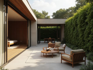 Minimalist patio, Desirée Vaquier_homify Desirée Vaquier_homify Patios & Decks