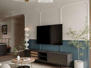 BESPOKE ELEGANCE: FURNITURE SOLUTIONS IN MODERN APARTMENT INTERIOR DESIGN, Luxury Antonovich Design Luxury Antonovich Design Modern Living Room