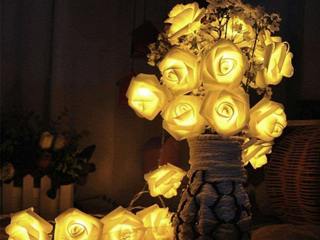 LED Wreath Roses Romantic Decoration Lights, Press profile homify Press profile homify Salas de estilo rural