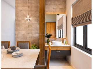 From Comfort to Class: The Art of Dining Room Design Revealed! . , Monnaie Interiors Pvt Ltd Monnaie Interiors Pvt Ltd غرفة السفرة