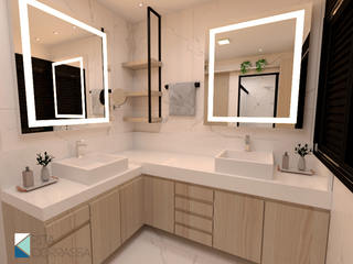 Diversos projetos de banheiros modernos - AUTORAIS, Rita Corrassa - design de interiores Rita Corrassa - design de interiores Casas de banho modernas