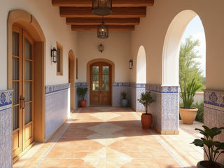 Exterior Generated, Desirée Vaquier_homify Desirée Vaquier_homify Classic style corridor, hallway and stairs