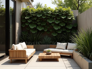 Minimalist patio, Desirée Vaquier_homify Desirée Vaquier_homify Patios & Decks