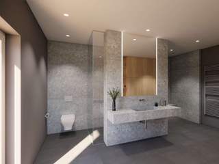 Bad Design Darmstadt, SW retail + interior Design SW retail + interior Design Minimalistyczna łazienka