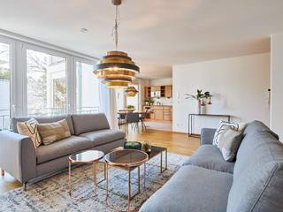 HomeStaging einer Wohnung in Leverkusen, HOMESTAGING Sandra Fischer HOMESTAGING Sandra Fischer Modern Living Room