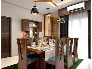 Dining Room Interiors, Monnaie Architects & Interiors Monnaie Architects & Interiors モダンデザインの ダイニング