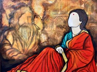 Purchase "Vismriti" painting by Mrinal Dutt, Indian Art Ideas Indian Art Ideas Salle à manger moderne