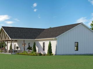 Exterior 3D Renders of All 4 Sides, The 2D3D Floor Plan Company The 2D3D Floor Plan Company Bungalows