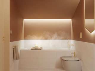 Spa ByOriginal Modern Bathroom Propriedade, Tocar, Encanamento, Madeira, Design de interiores, Armário de banheiro, Conforto, Chão, Bege, Retângulo