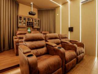 Interior Design of Home Theater Area... , Monnaie Interiors Pvt Ltd Monnaie Interiors Pvt Ltd Meer ruimtes