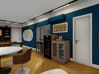 RP_Home | Sala integrada, Algodoal Arquitetura Algodoal Arquitetura غرفة المعيشة