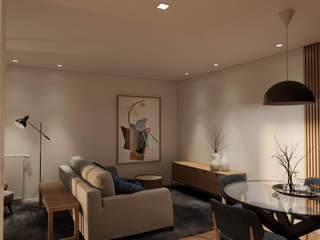 projeto de remodelação sala e cozinha , Augusto&Alvaro Augusto&Alvaro Modern living room