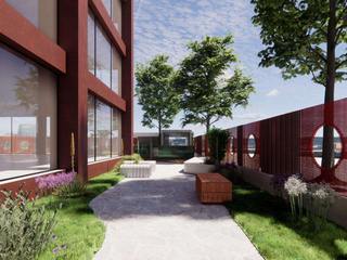 Five-Star Oasis PHASEZERO Patios & Decks Plant, Daytime, Sky, Property, Shade, Brick, Interior design, Architecture, Tree, Grass