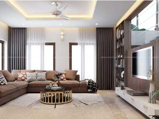 Living room interior designs, Monnaie Interiors Pvt Ltd Monnaie Interiors Pvt Ltd غرفة المعيشة