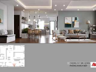 Thiết kế nội thất chung cư Ngoại Giao Đoàn, Thiết Kế Nội Thất - ARTBOX Thiết Kế Nội Thất - ARTBOX Modern living room