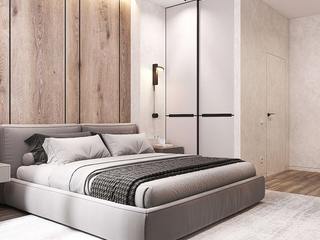 Спальная комната с мужским подходом , Студия дизайна Натали Студия дизайна Натали Hauptschlafzimmer