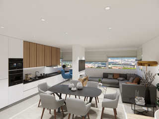 PROJETO 3D - REMODELAÇÃO - LISBOA, MUDE Home & Lifestyle MUDE Home & Lifestyle Moderne Wohnzimmer