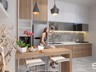 PROJECT RESIDENTIAL ( Living Room & Kitchen Area Ag House ) - Bandung Citylight Padasuka (Bcl), Ectic Interior Design & Build Ectic Interior Design & Build Cocinas equipadas