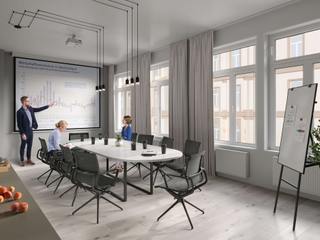 Interior Visualization: Office in Frankfurt am Main, Render Vision Render Vision مكتب عمل أو دراسة